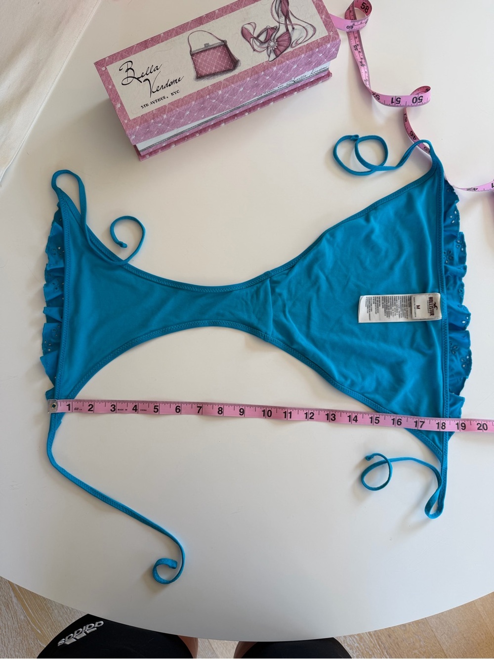 Blue Ruffled Bikini Bottom - Picture 3 of 7